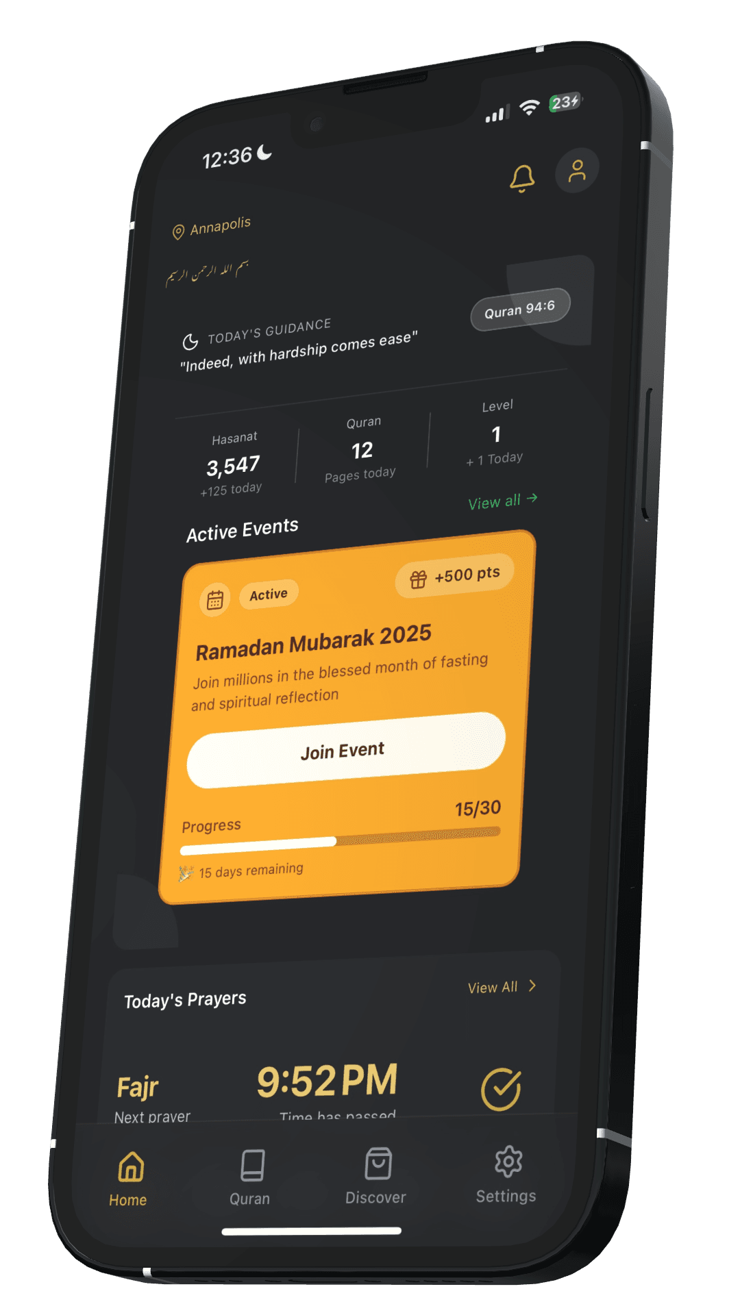 Qadr.ai mobile app mockup